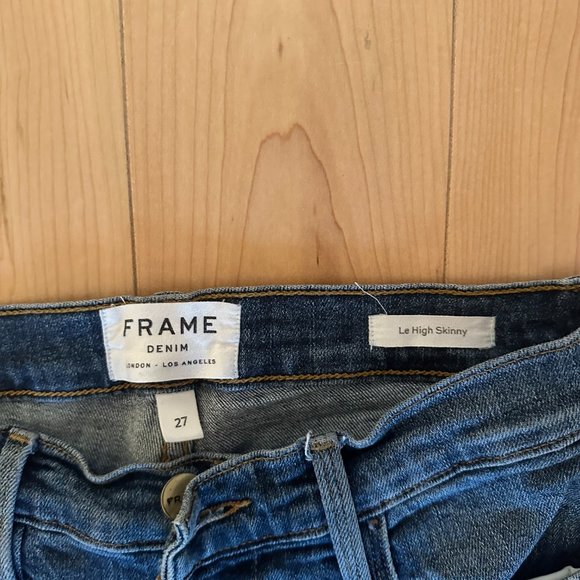Frame Le High Skinny Blue Hem - Size 27 - Picture 2 of 5